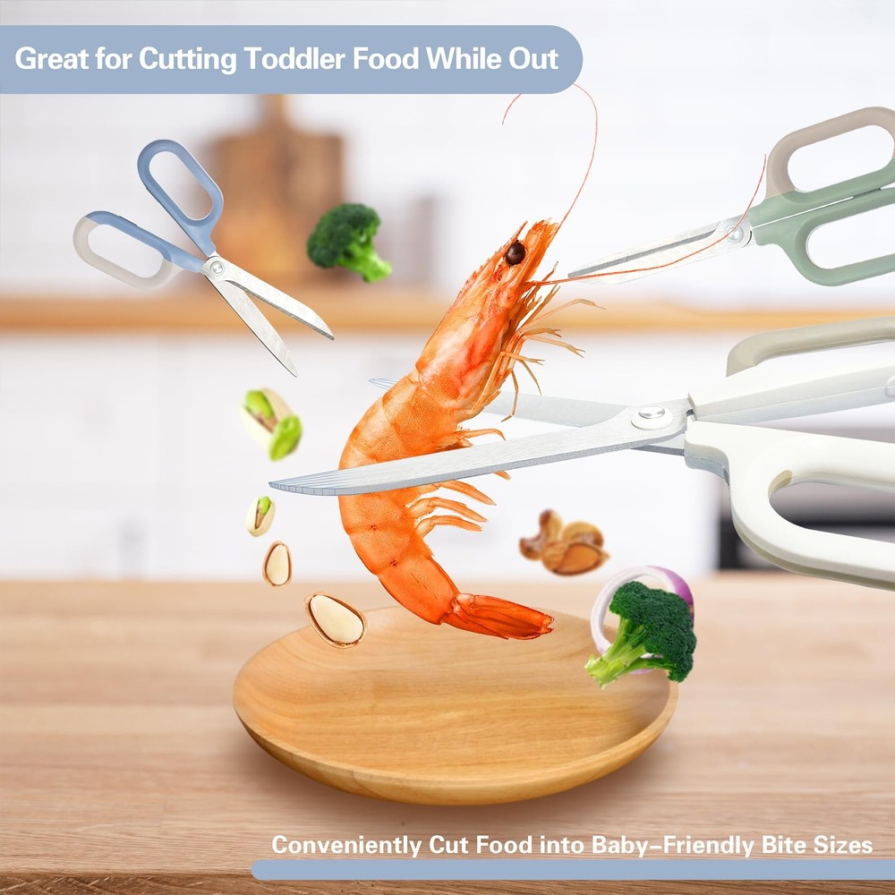 Blue Office Scissors with ComfortGrip Handles, Sharp Craft Scissors for DIY A...