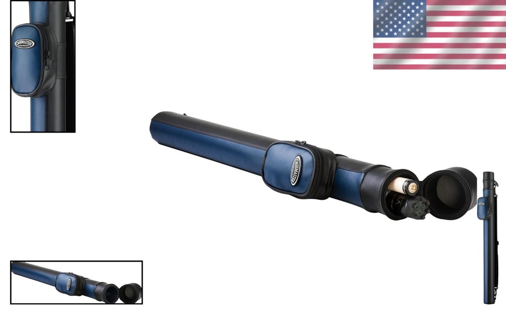 Stylish Q-Vault Billiard Cue Case with Adjustable Strap & Accessory Pockets