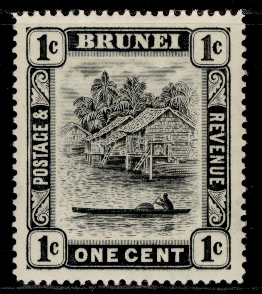 BRUNEI GV SG60, 1c black, M MINT.
