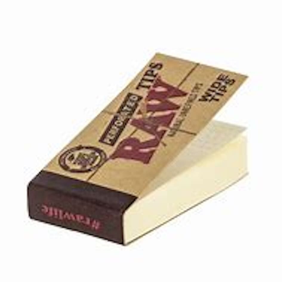 Raw perforated tips wide tips 10 booklets = 500 Tips