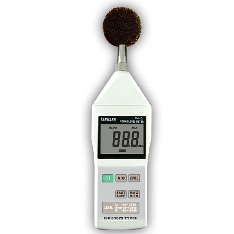 Tenmars TM-101 Schallpegelmesser Tester 30~130dB 2000 Messwerte