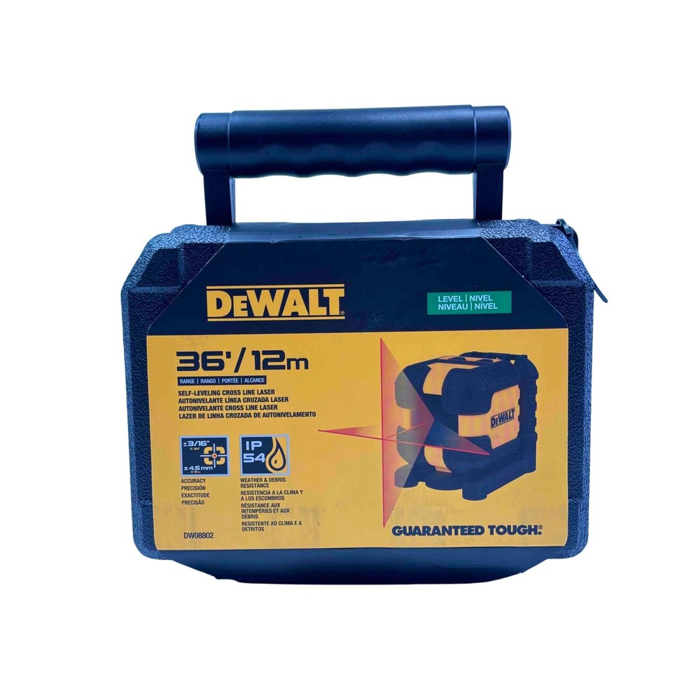 DeWalt DW08802 36'/12m Self-Leveling Cross Line Laser