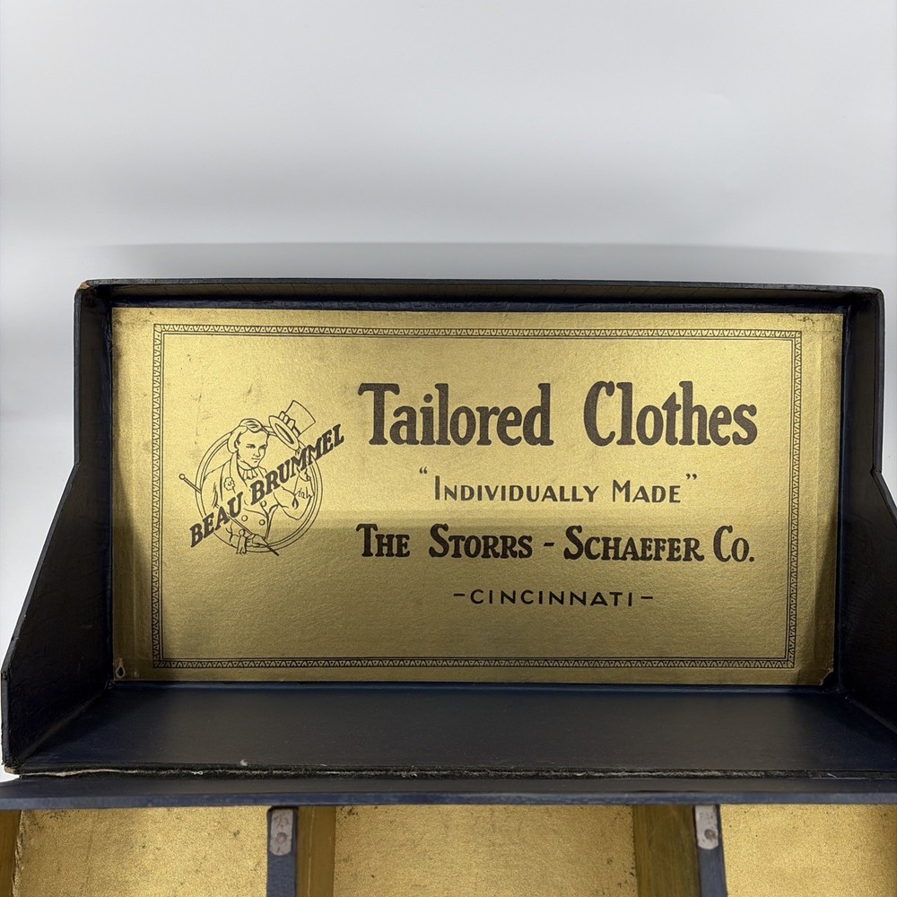 Antique Storrs-Schaefer Beau Brummel Fabric Sample Display Box Cincinnati 1930’s