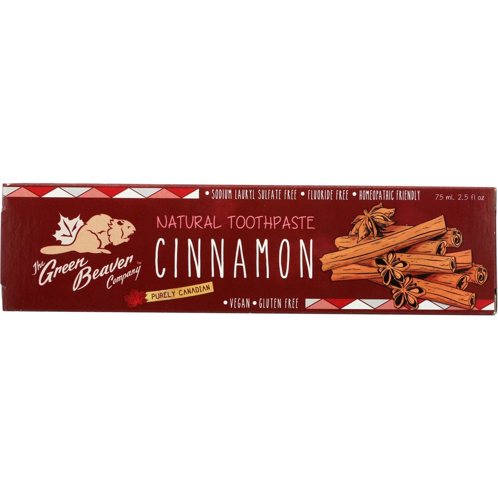 The Green Beaver Natural Toothpaste Cinnamon 2.5 Oz 3 Pack