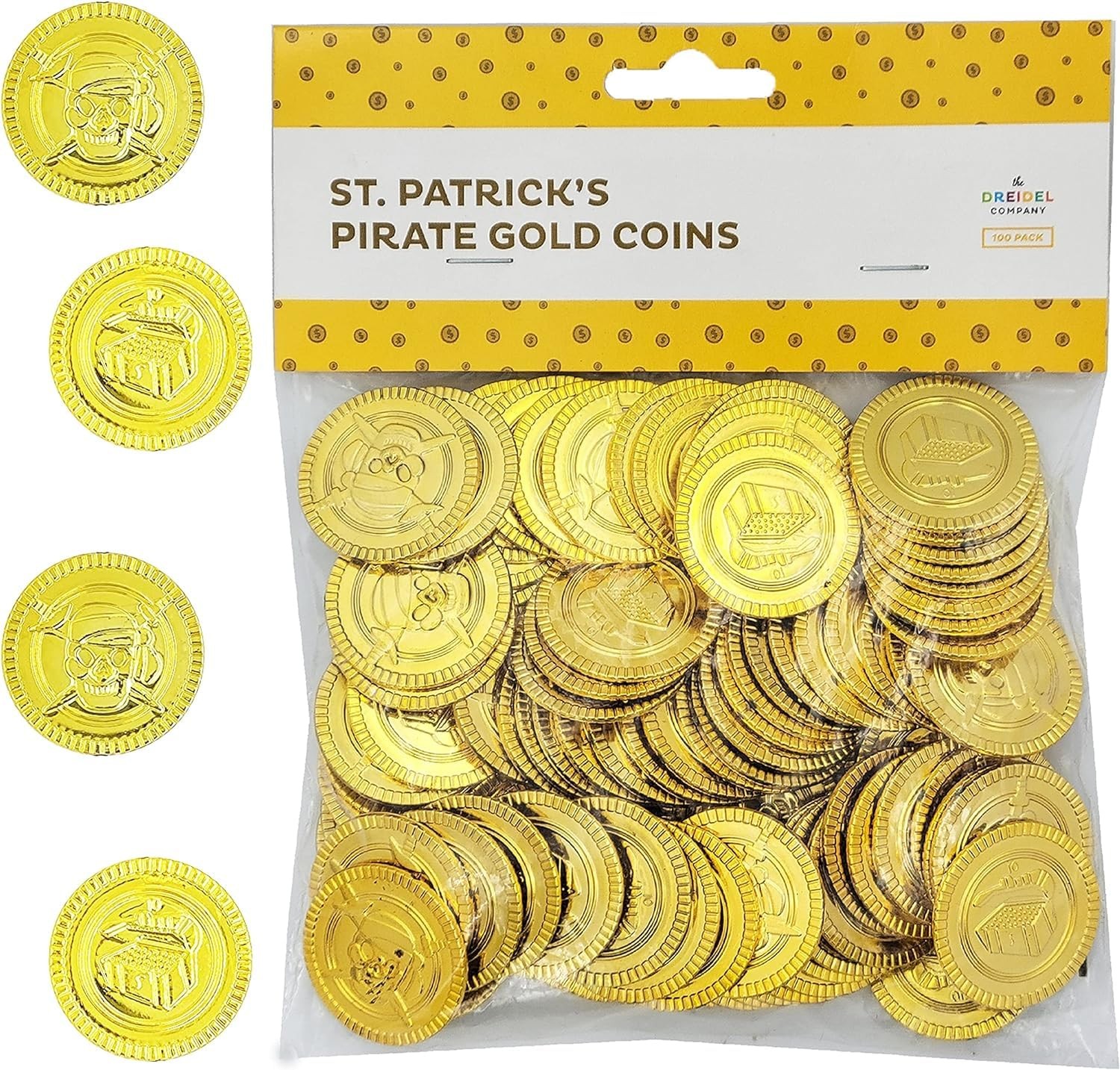 The Dreidel Company St. Patrick's Pirate Gold Coins (50 50 Coins,