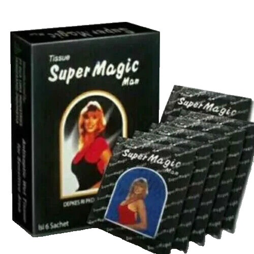 3BOX (18 PCS) Super Magic Man Antiseptic Tissue Delayed Ejaculation SHIP US FREE