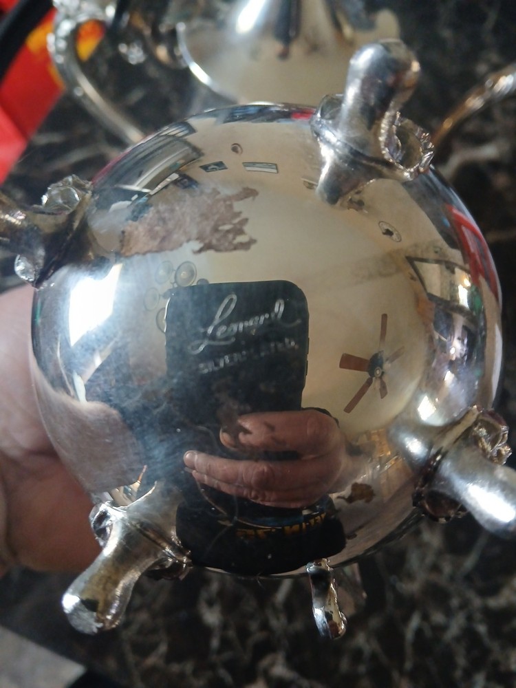 Leonard silverplate tea set.
