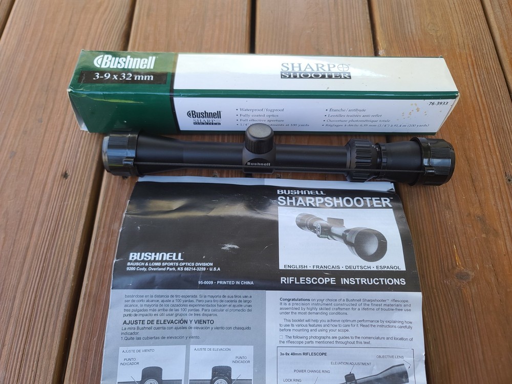 Bushnell Sharp Shooter 3-9x32mm Matte Duplex Rifle Scope 76-3933
