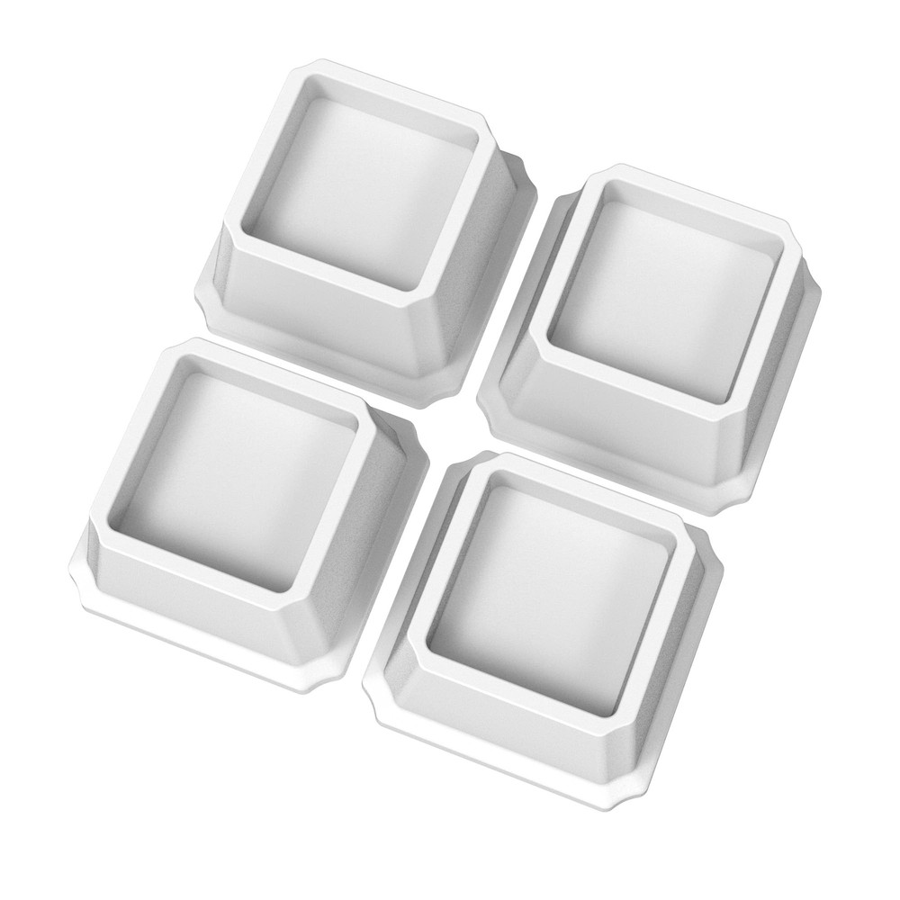 Bed Risers 3" 4 Pack Heavy Duty 1500 lbs Capacity for Sofa Table White