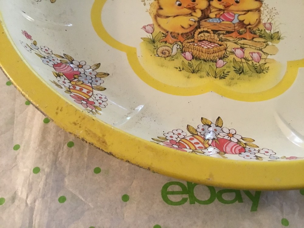 Baby Chicks round metal bowl Made in Germany