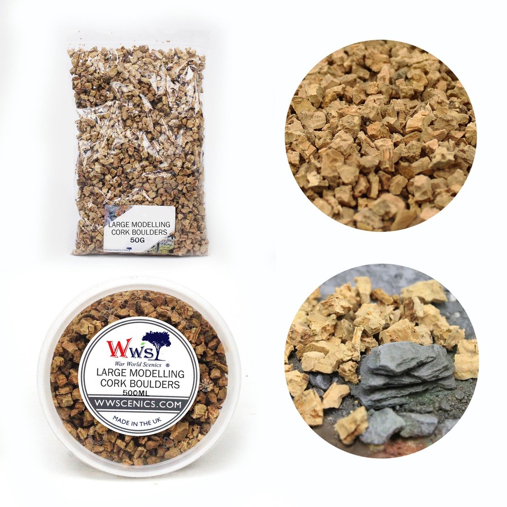 Large Modelling Cork Boulders | Wargame Scenery & Basing Material