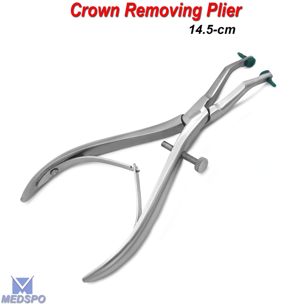 Crown Remover Forceps Temporary Crowns Removing Plier Orthodontics Rubber Tips