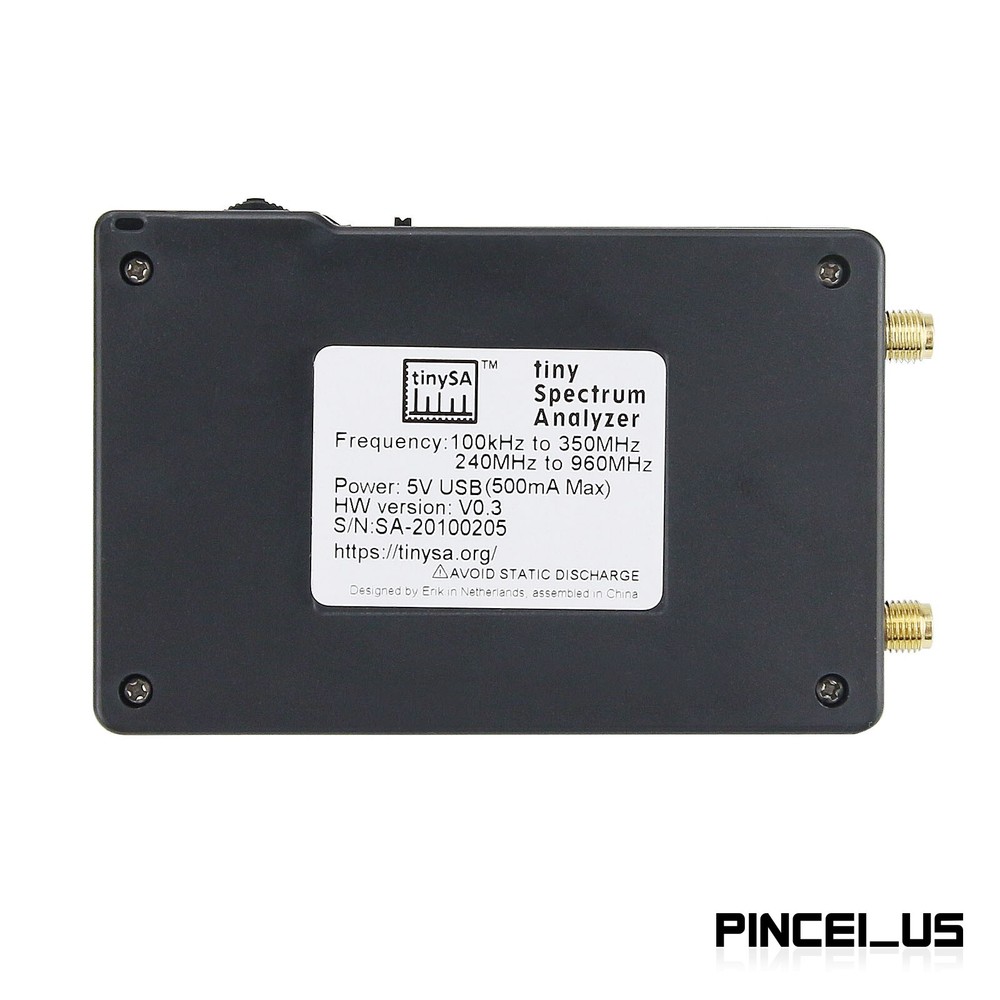 TinySA Handheld RF Spectrum Analyzer 2.8" Touch Screen Display Built-in Battery