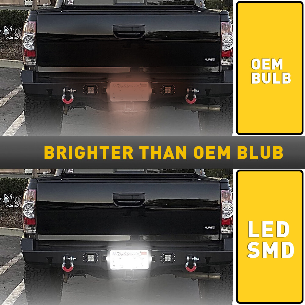 2X LED License Plate Lights Rear Bumper Tag Assembly For 1995-2004 Toyota Tacoma