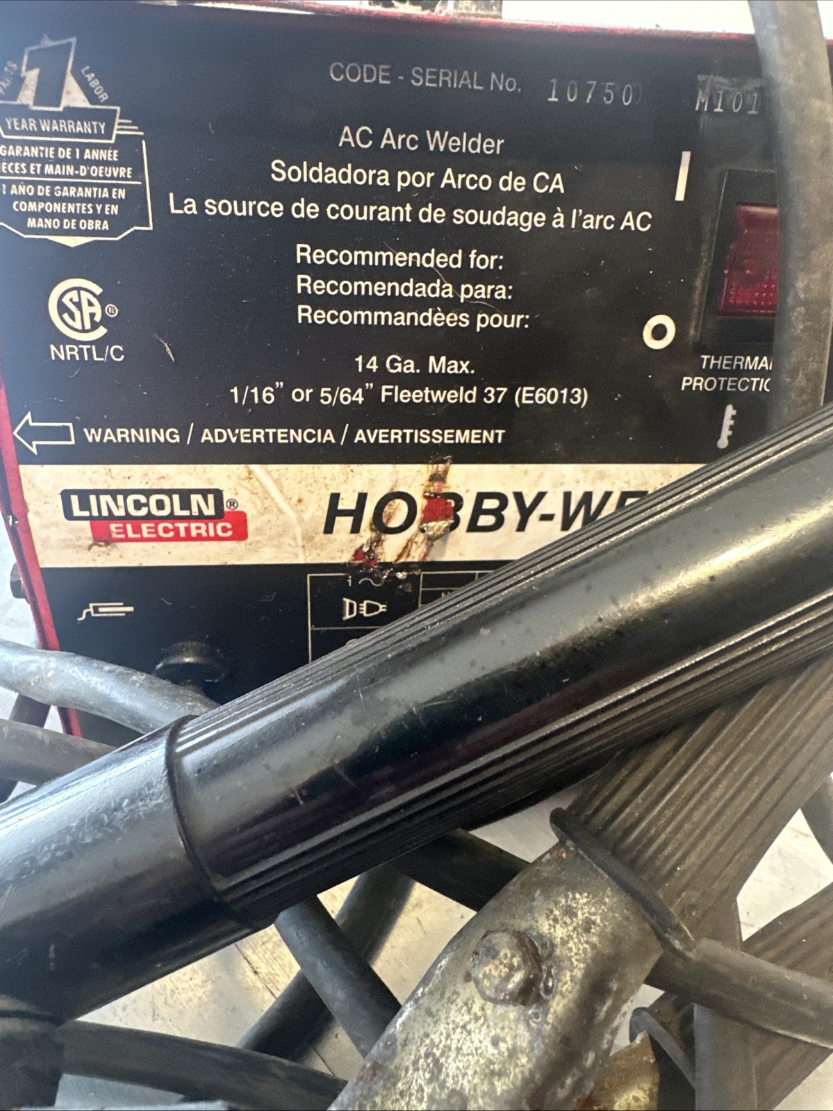 Lincoln Electric Hobby Weld Ac Arc Welder Used Works Great