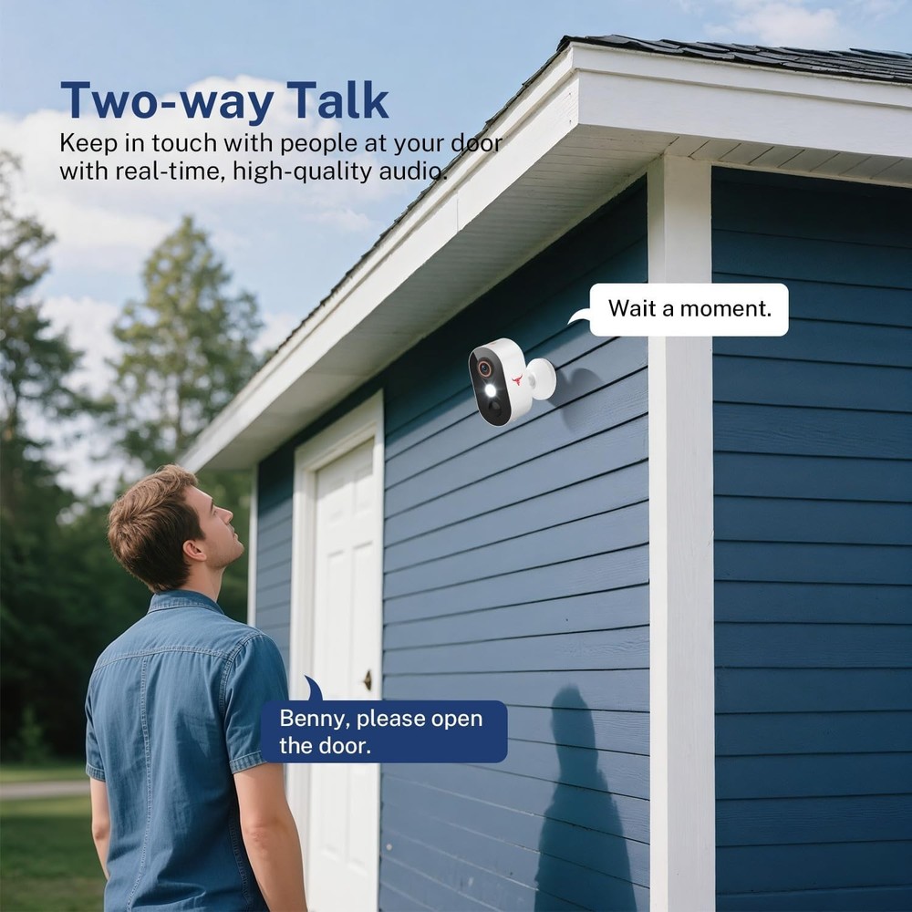 Wireless Security Camera For Home Outdoor Security, Battery Powered 1080P HD