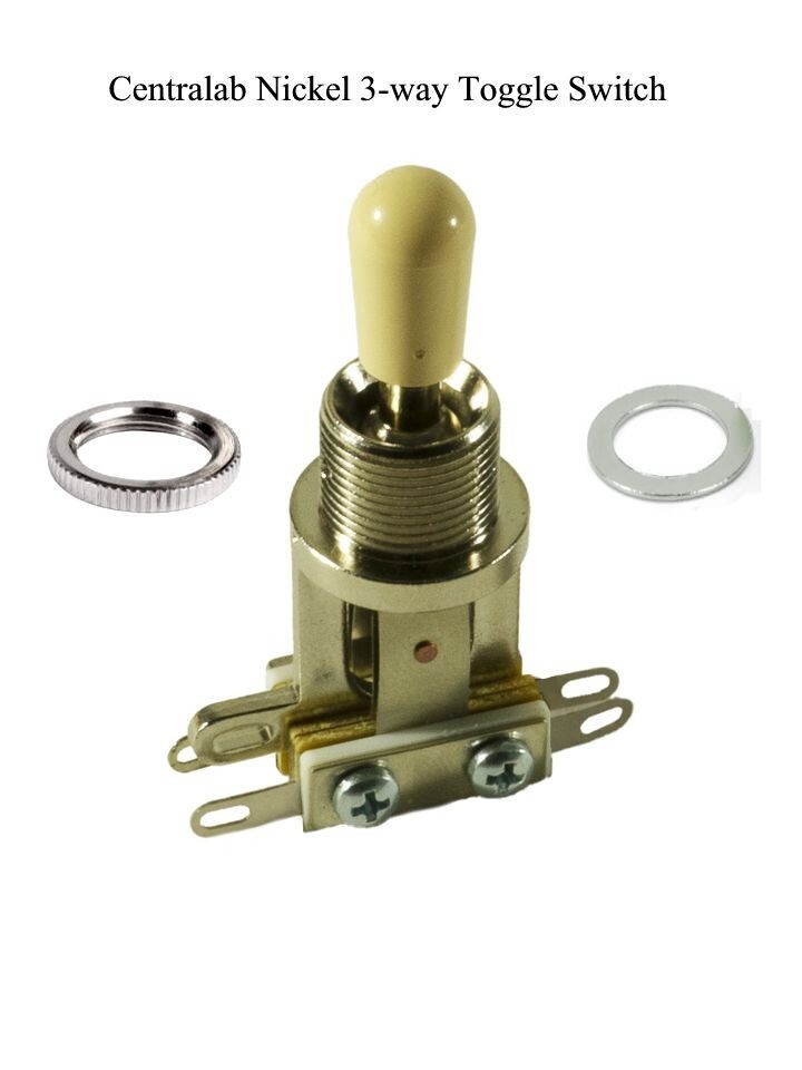 Centralab® 3 Way Short Toggle Switch Nickel or Gold