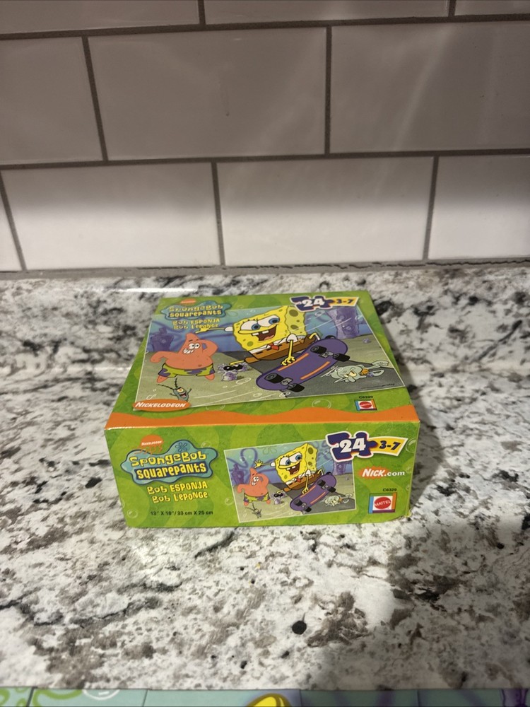 SpongeBob SquarePants Skateboarding Mattel 24 Piece Puzzle Complete 2003