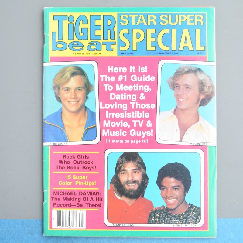 Tiger Beat Magazine with Poster Schneider Michael J Oct 1980 Ship Free In USA