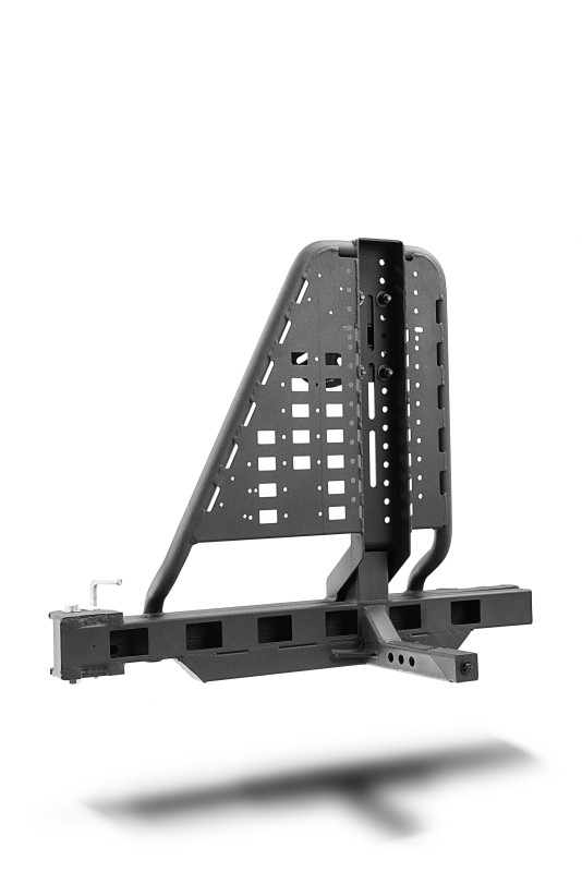 Go Rhino HC200T Swing-A-Way Hitch Mounted Tire Carrier with Lockable Latch