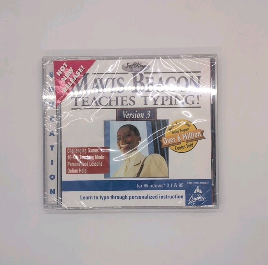 Mavis Beacon Teaches Typing! Version 3 for Windows 3.1/95 Factory Sealed