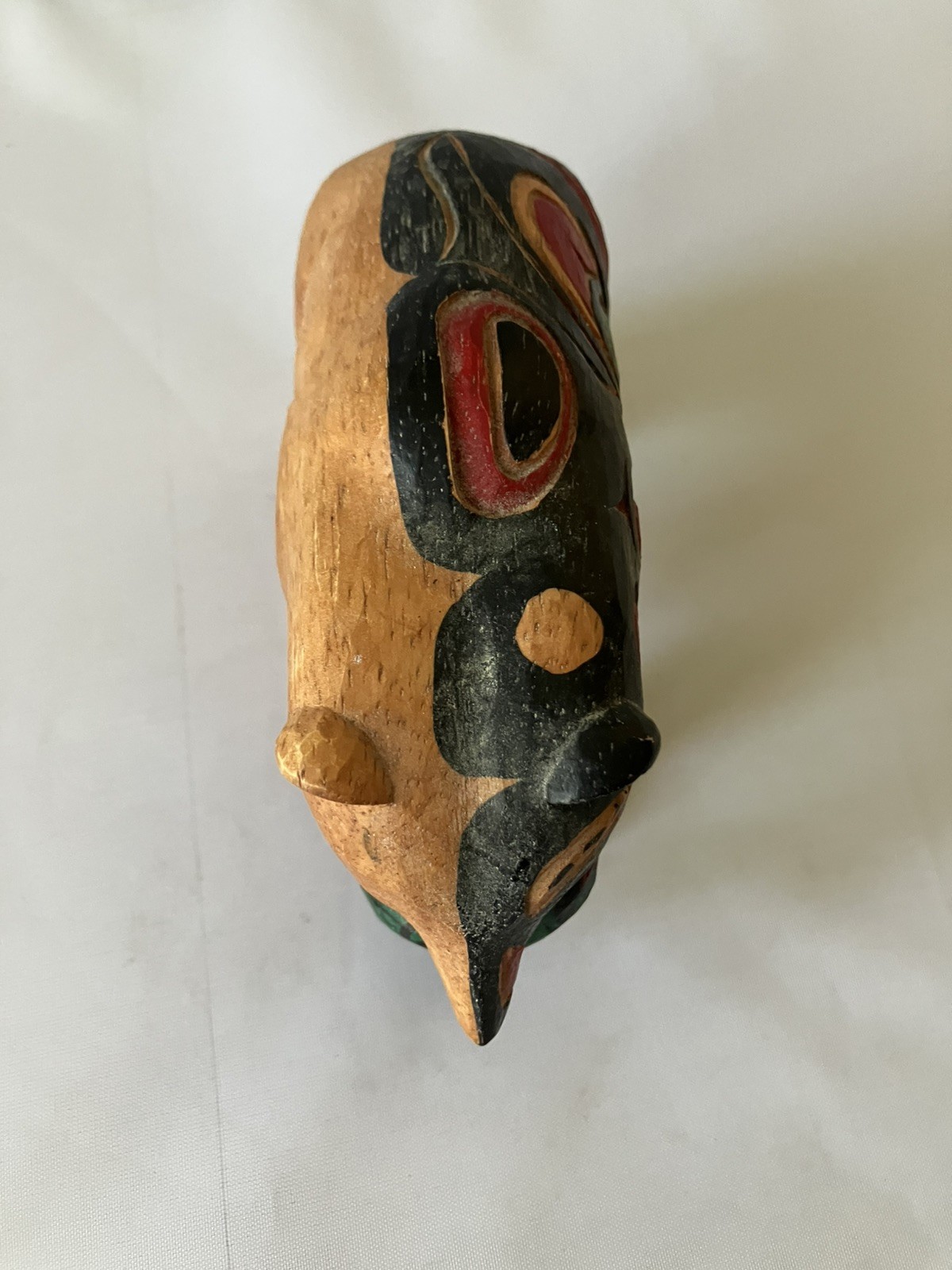 Pacific Northwest Salish Bear with Fish Carving First Nation Tribal Art
