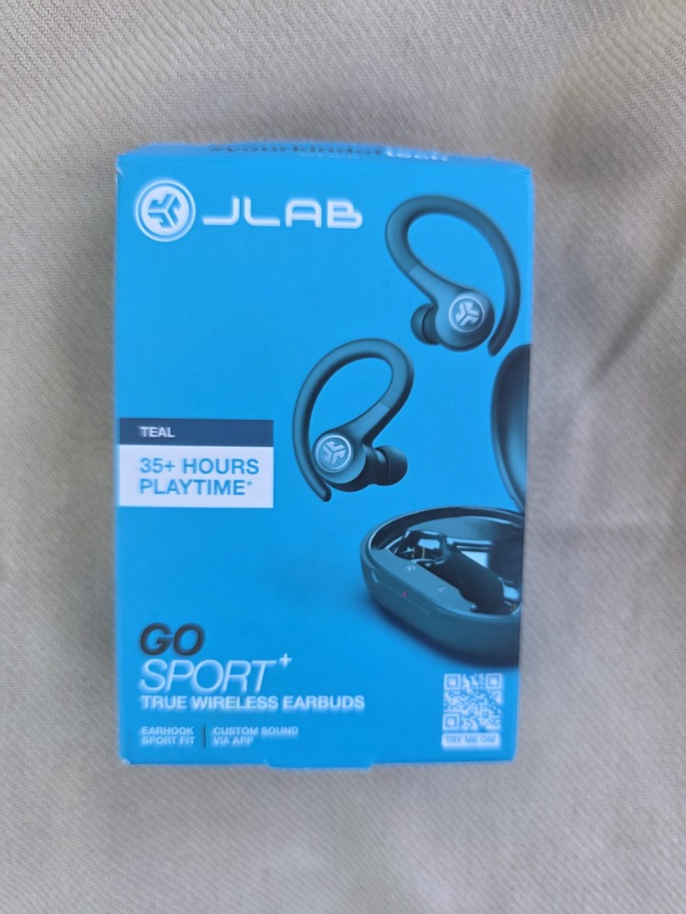 JLab Go Sport+ True Wireless Bluetooth Earbuds Charging Case - Teal