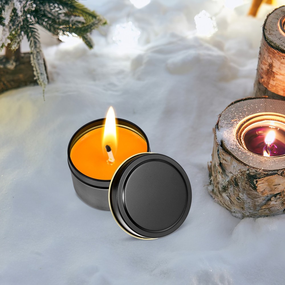 4 Pcs Candles Jars Empty Tin Containers with Lids Making Tins for