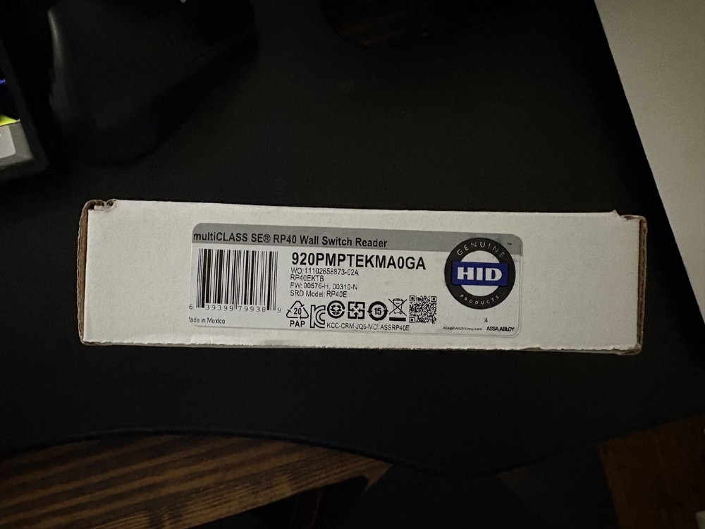 *NEW* HID Multiclass SE RP40 Wall Switch Reader (920PMPTEKMA0GA)
