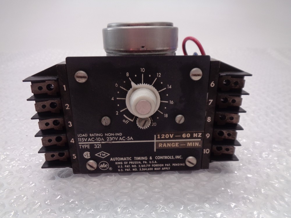 ATC AUTOMATIC TIMING & CONTROLS TYPE 321 TIMING RELAY UNIT NSNP