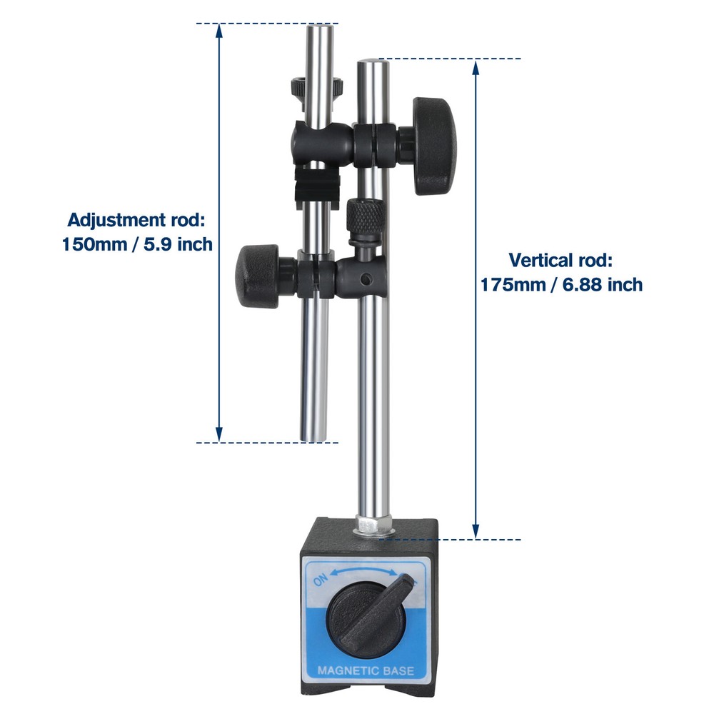 Dial Indicator with Magnetic Base and Point Precision Inspection KIT FAST