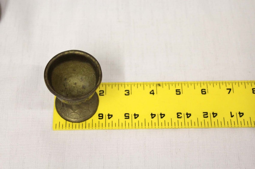 Antique Coffee Tea Pot & Cup Copper & Brass Middle Eastern Dallah Arabic 10"