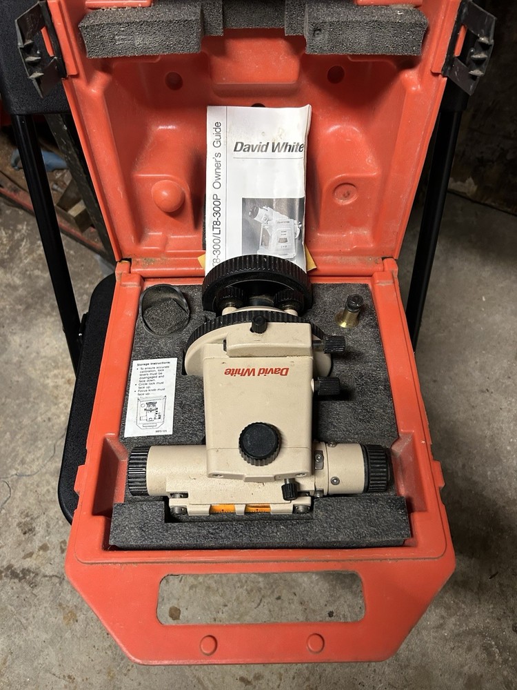 David White LTB-300 LTB-300P Optical Level with Case and Manual