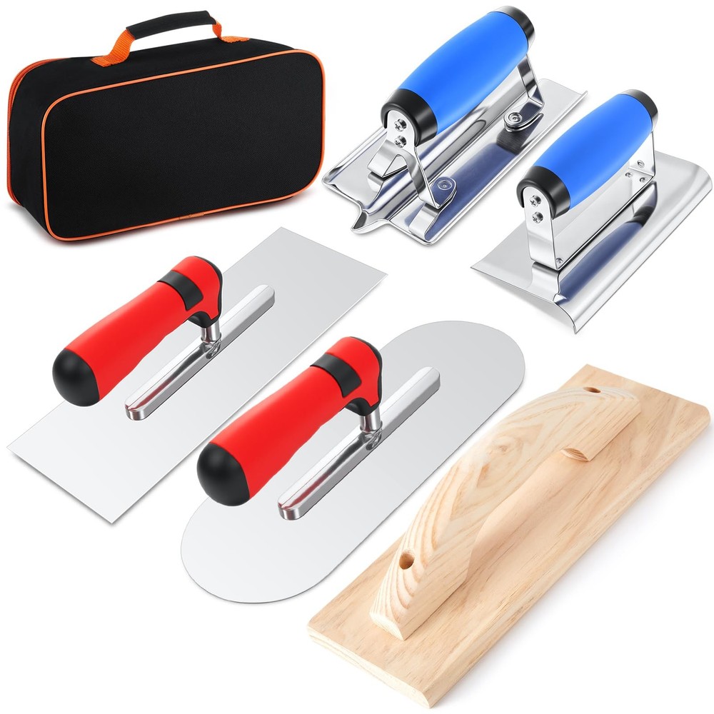 MorningRo 6pcs Concrete Hand Tools Set Masonry Includes Stainless...