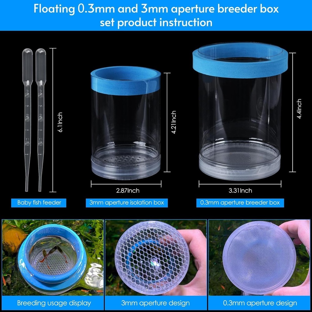Middlefloatingbreederbox Breeder Box for Fish Tank Isolation Aquarium Separator
