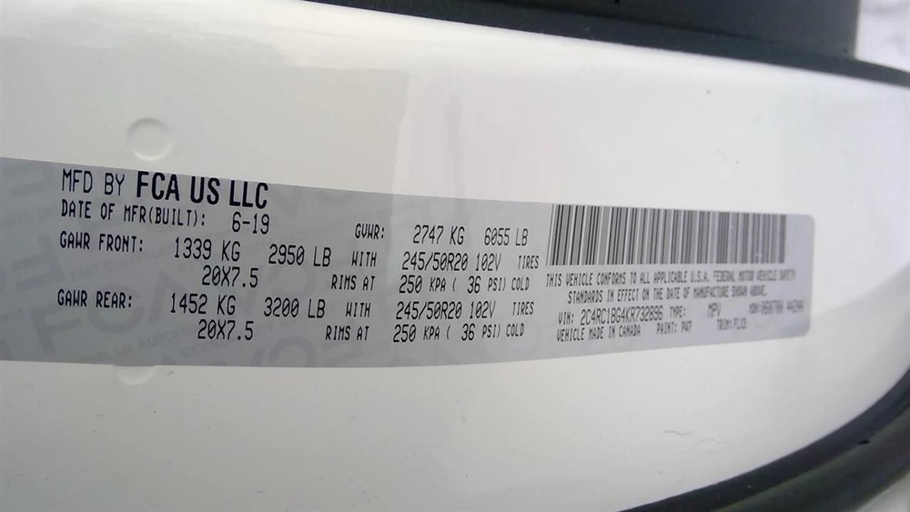 PACIFICA 2019 Transmission Shift 2092199