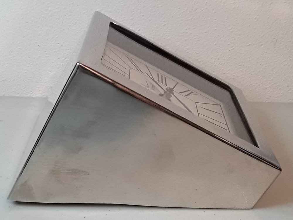 Desk clock , Nicole Miller , Home , Chrome