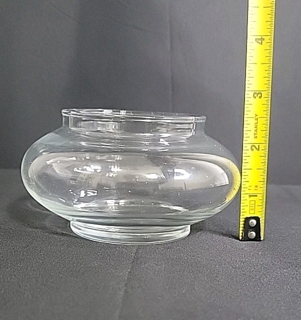 Small Clear Glass Vase, 2.5" Tall