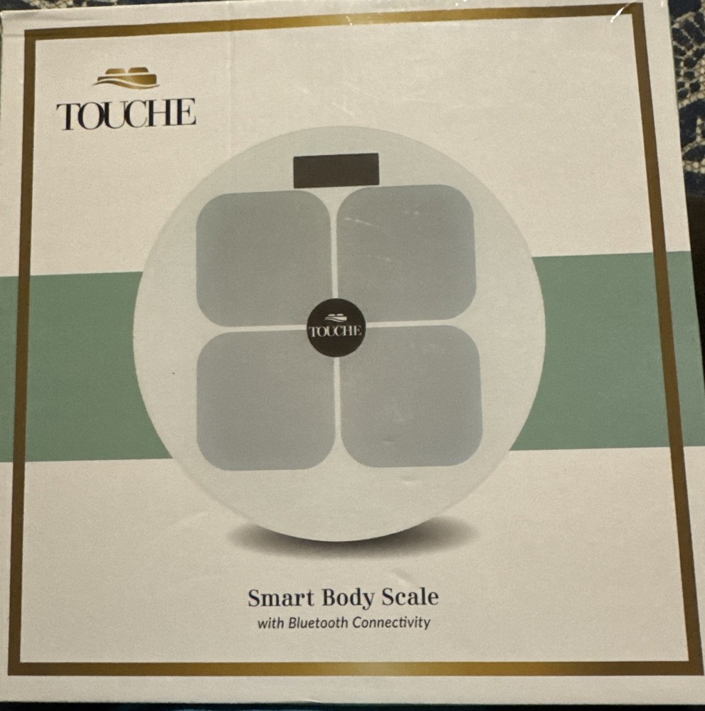 NEW! TOUCHE Bluetooth USB Thin Slim Digital Smart Bath Weight Scale, 400lb Max