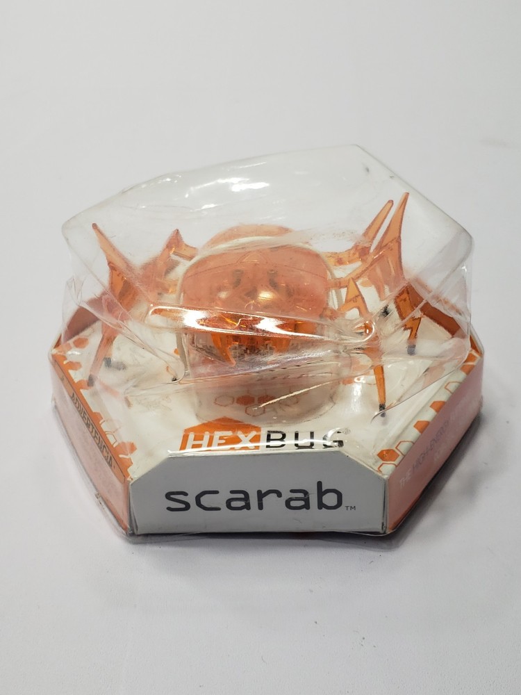 2017 HEXBUG Scarab Orange Micro Robotic Creature NEW Sealed Hex Case 19182BB