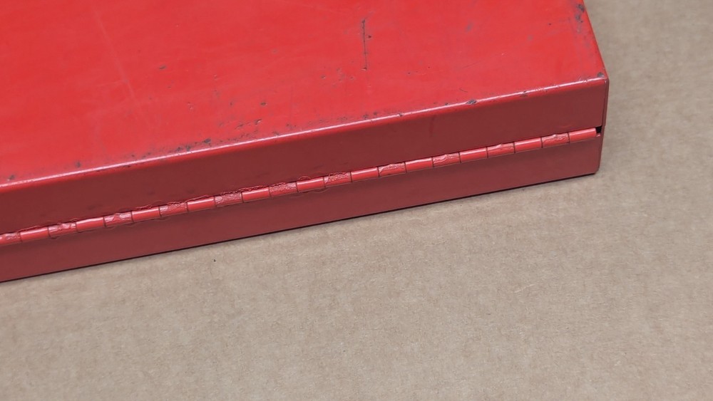 Snap-On Vintage Red Metal Socket Box - Model KRA-284B - Empty Tool Box Only