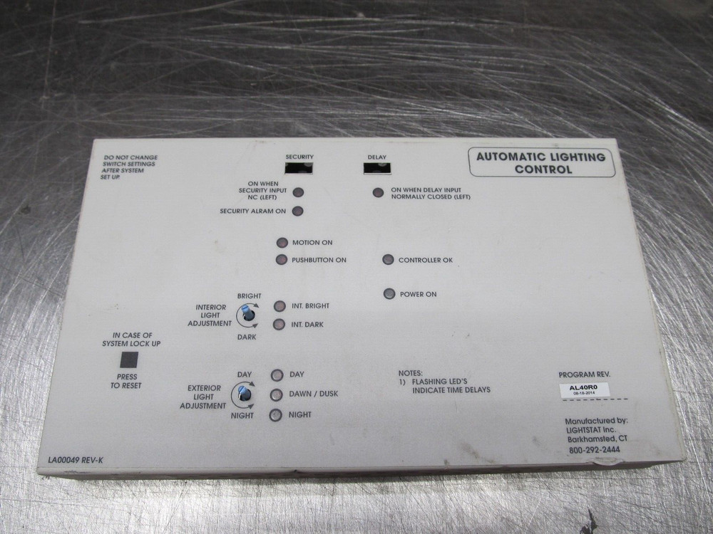 LIGHTSTAT LA00049 REV-K Automatic Lighting Control System