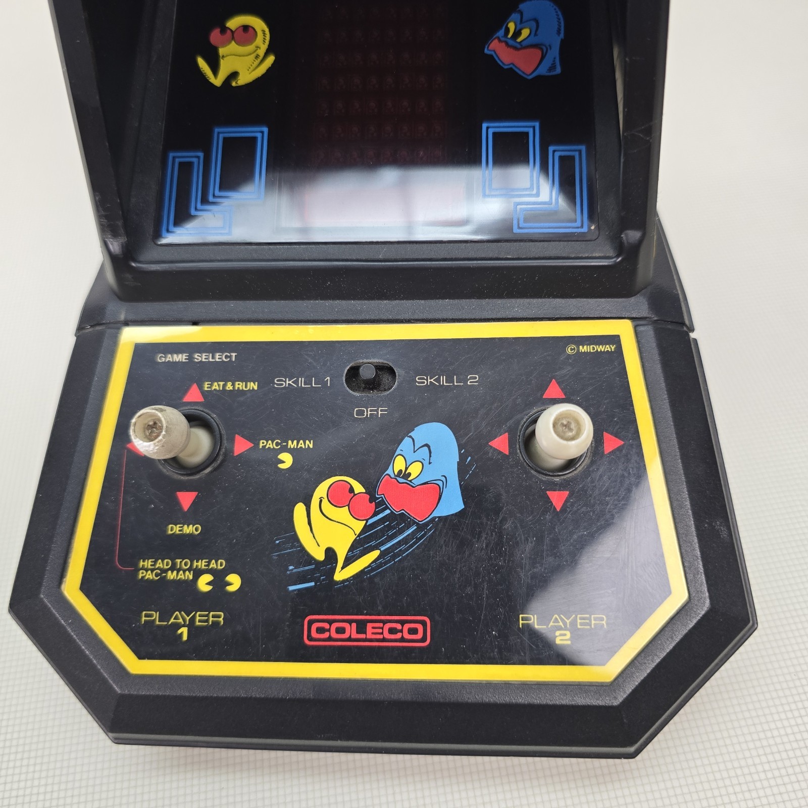 Vintage 1981 Tabletop Pac-Man Arcade Game by Midway's Coleco Works Perfect