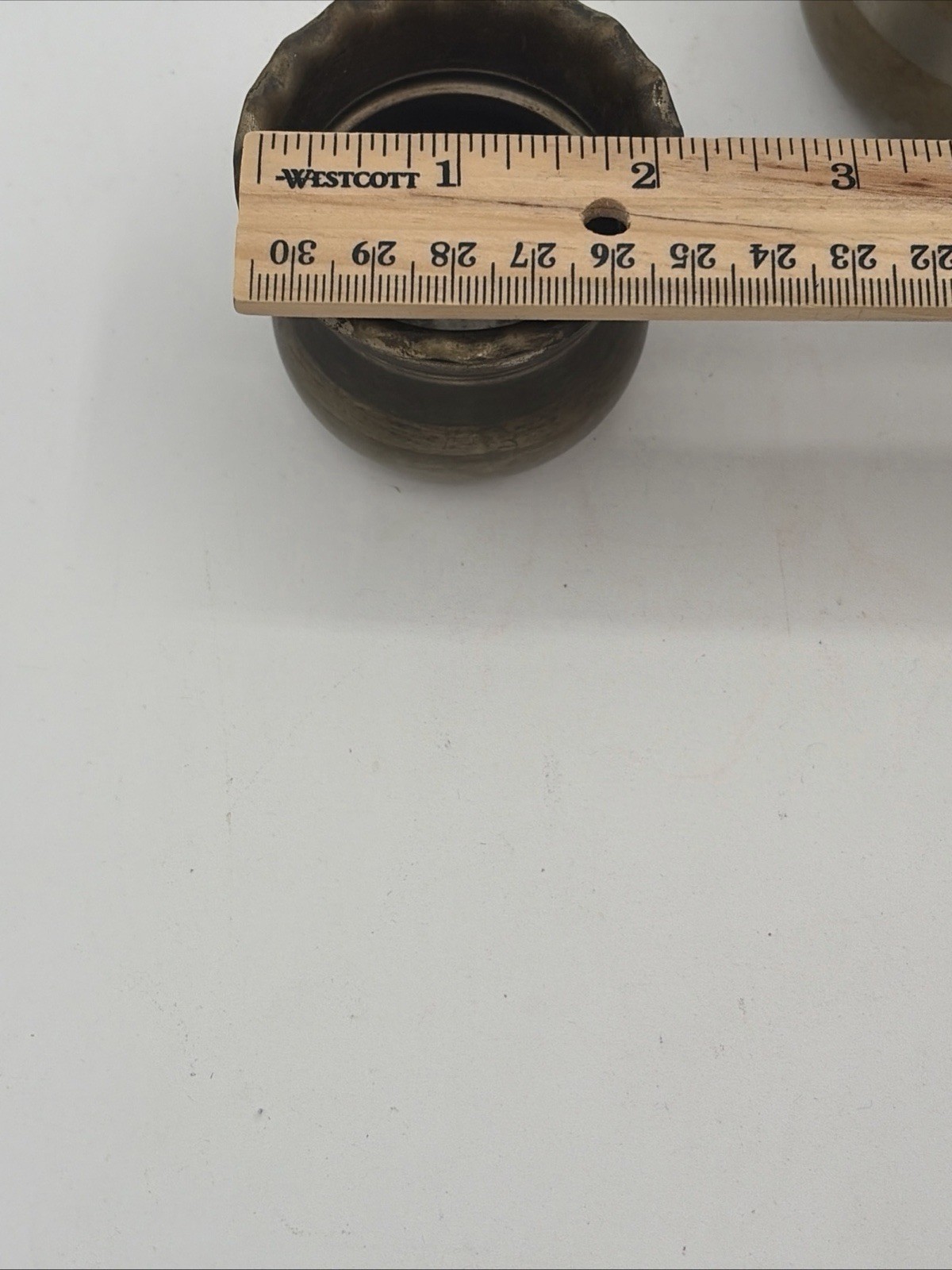 Vintage Ruffled Brass Small Planter Pot Set of Two (2)