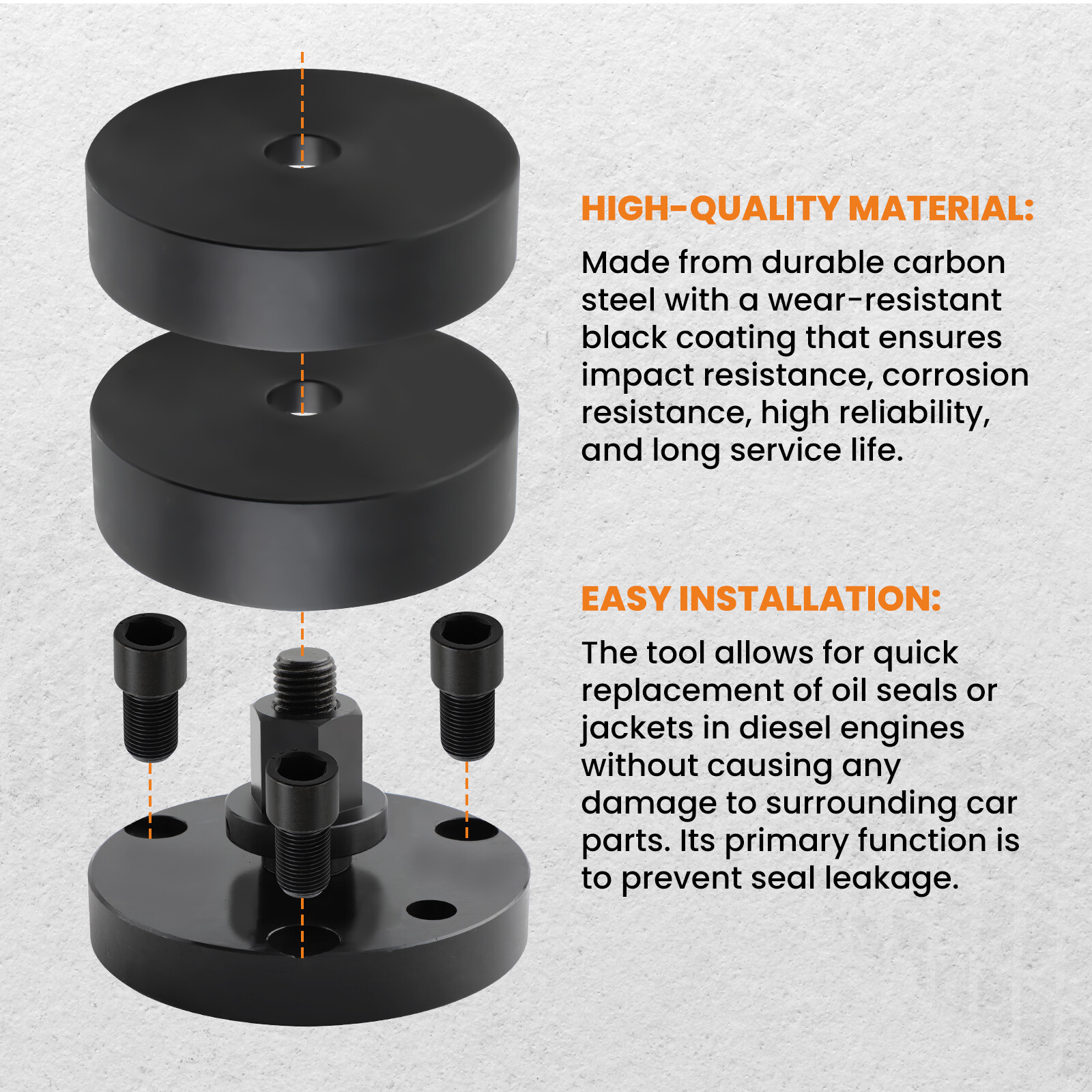Front & Rear Crankshaft Seal Wear Sleeve Installer Tool For CAT 3406, 3408, C-15