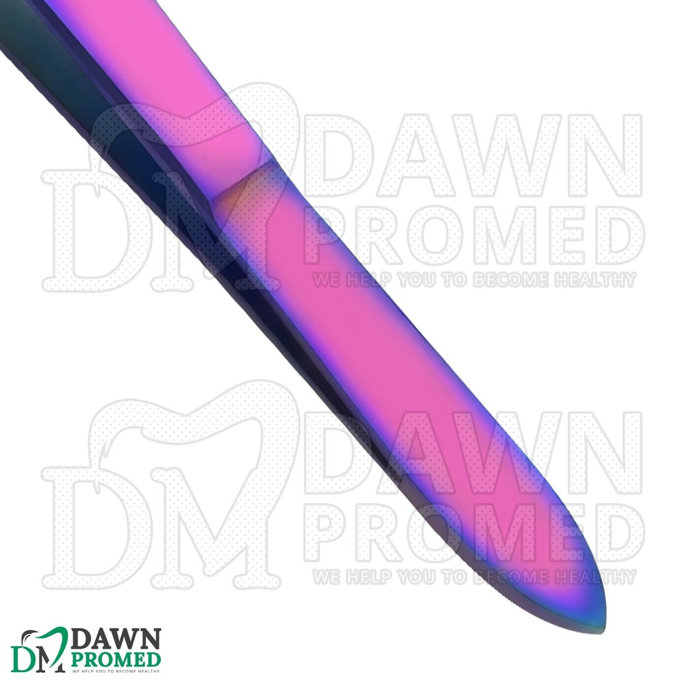 6 Pcs Multi Titanium Rainbow Iris Forceps 4" Serrated Straight Ophthalmic Set