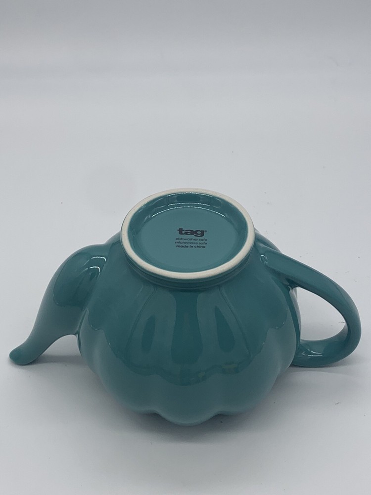 TAG Scalloped Style Teal 4C Capacity Tea Pot
