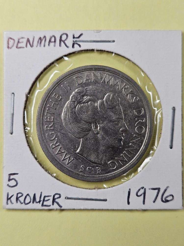 COINS - DENMARK - 5 KRONER 1976