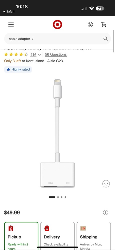 Apple Lighting To SD Card Camera Reader New Sealed