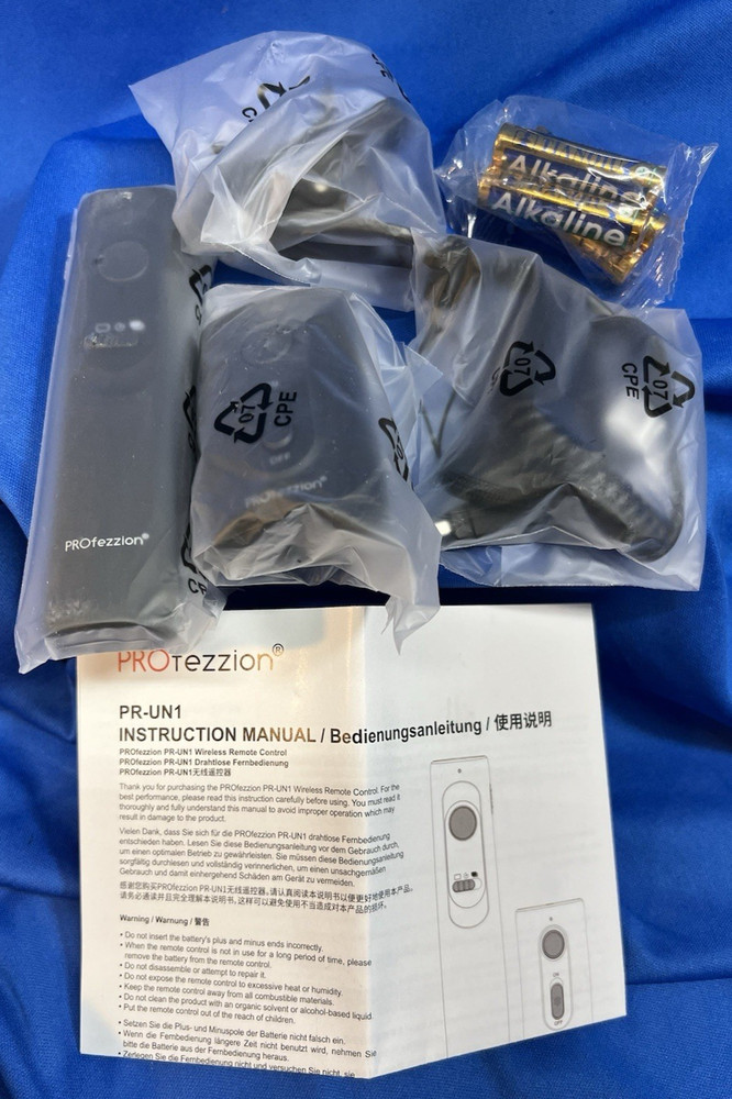 NIB open box Profezzion wireless remote control camera shutter release, 4 AAAs
